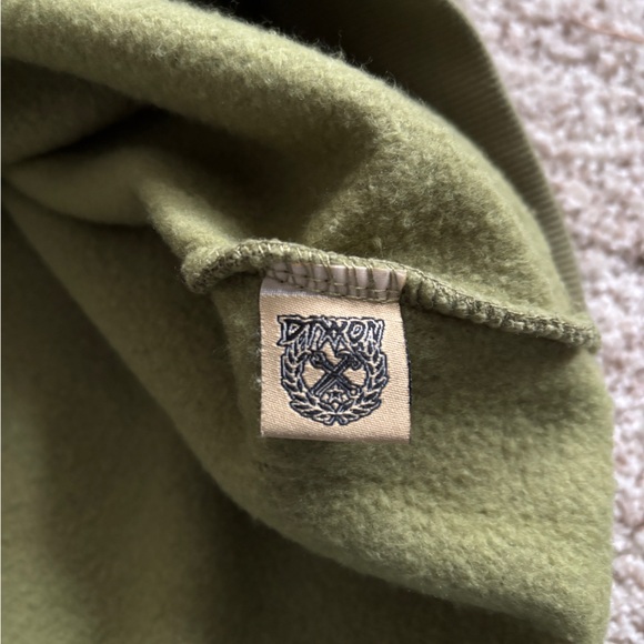 Dixxon Flannel Co. Premium Workforce Fleece Pullover Hoodie Olive Green Medium - Picture 4 of 9